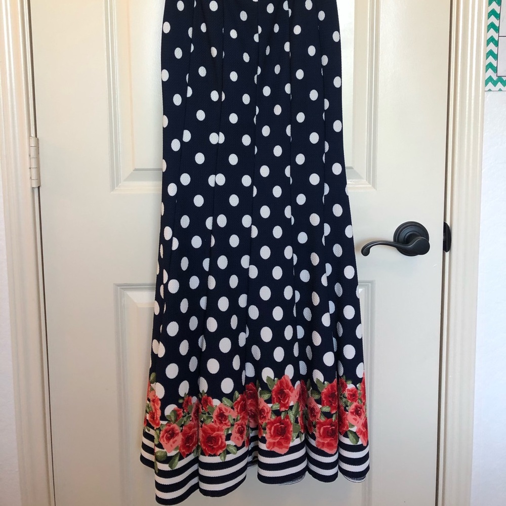 long polka dot dress